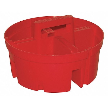 Super Stacker Small Parts Organizer, Fits 5 Gal Buckets, 4 Compartments, Red