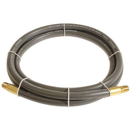 1/4 X 10 Ft PVC Coupled Multipurpose Air Hose 300 Psi GY