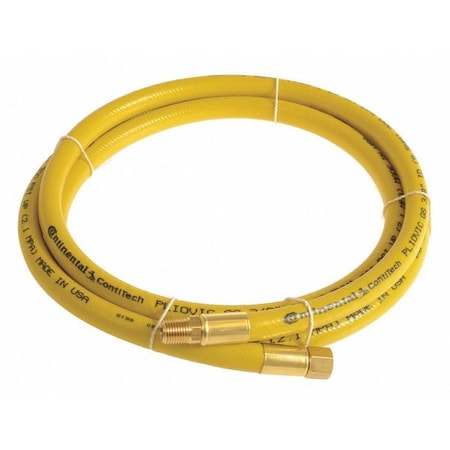 1/2 X 3 Ft PVC Coupled Multipurpose Air Hose 300 Psi YL