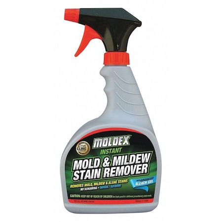 Liquid 32 Oz. Mold And Mildew Stain Remover, Trigger Spray Bottle