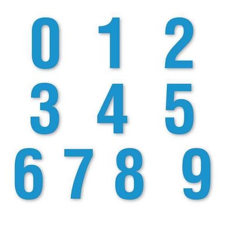 Die Cut Number Magnets,3,Blue,PK108