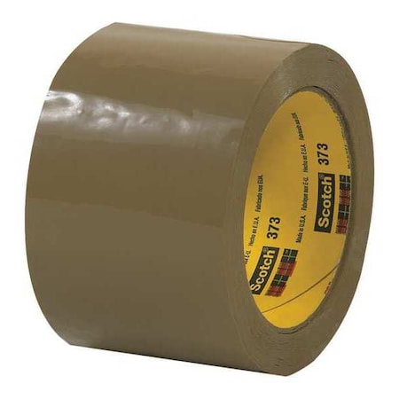 3M™ 373 Carton Sealing Tape, 2.5 Mil, 3 X 55 Yds., Tan, 24/Case