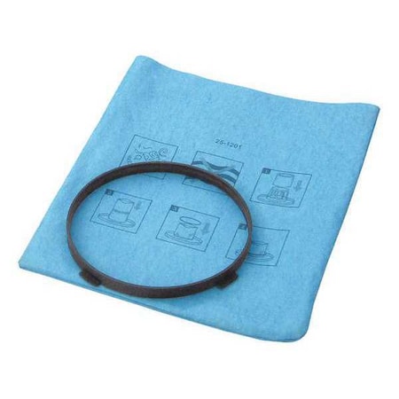 Blue Cloth Reuseable Filter,w/Clamp Ring, Dry, Reusable