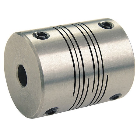 Motion Control Coupling,4 Beam,3/16x3mm,303 SS,OD 0.590,L 0.787