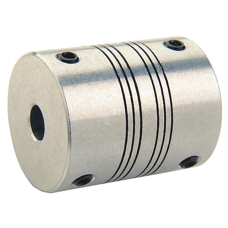 Motion Control Coupling,4 Beam,6mmx3/16,Aluminum,OD 0.787,L 0.787