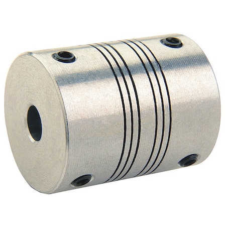 Motion Control Coupling,4 Beam,10x7mm,Aluminum,OD 25.4mm,L 31.8mm