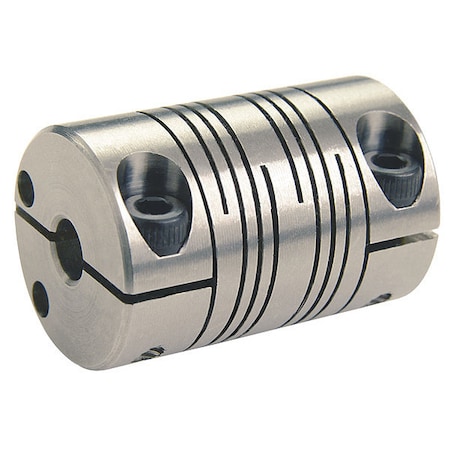 Motion Control Coupling,6 Beam,15mmx5/16,303 SS,OD 1.250,L 1.750