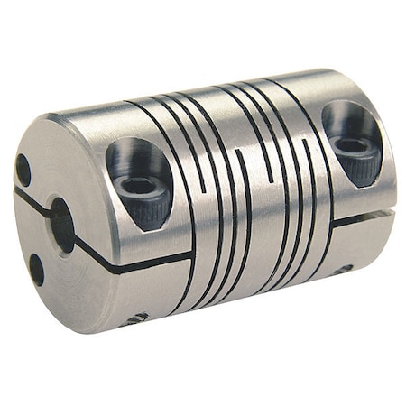 Motion Control Coupling,6 Beam,17mmx1/2,303 SS,OD 1.500,L 2.250