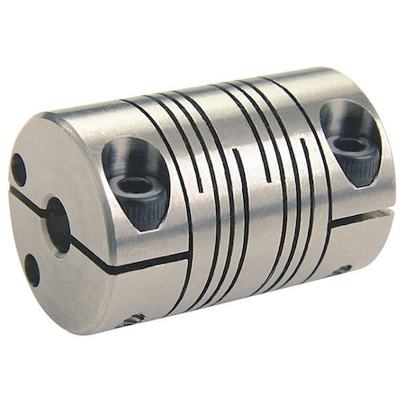 Motion Control Coupling,6 Beam,17x15mm,303 SS,OD 38.1mm,L 57.2mm