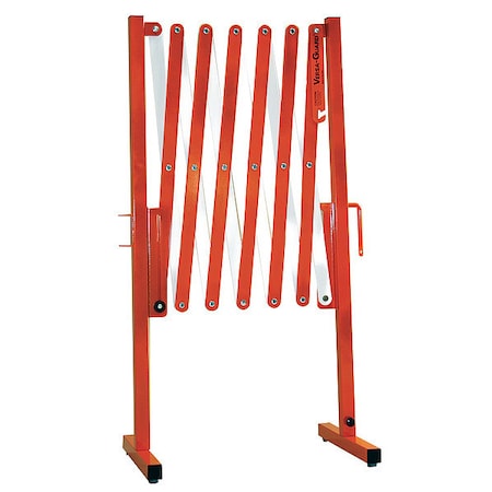 Portable Expandable Safety Barricades, Orange/White