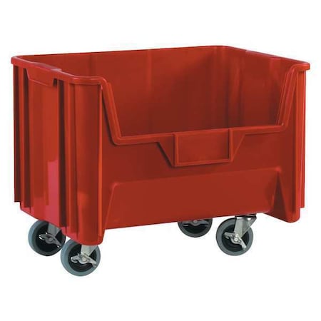 Bin,19 7/8x15 1/4x12 7/16,Red,PK3, Red, Plastic