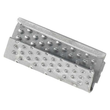 Serrated Open/Snap On Polyester Strapping Seals, 5/8, Silver, 1000/Case