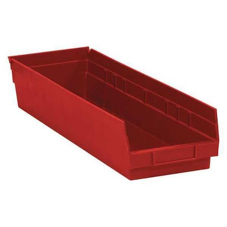 Stack Bin, Red, 8 PK