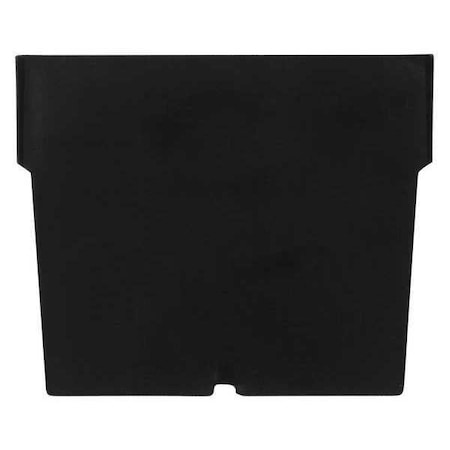 Plastic Divider Bin,Shelf,2 7/8x3,Black,PK50, Black, 3 H