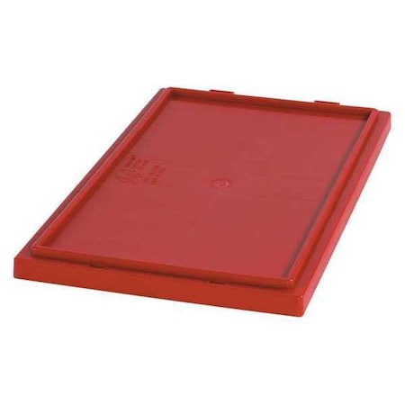 Red Plastic Lid,Stack/Nest,20 7/8x18 1/4,Red,PK3, 3 PK