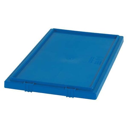 Blue Plastic Lid,Stack And Nest,17x14 1/2,Blue,PK6, 6 PK