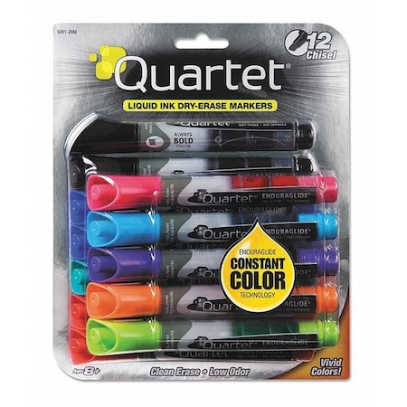 Dry Erase Marker,Assorted Colors,PK12
