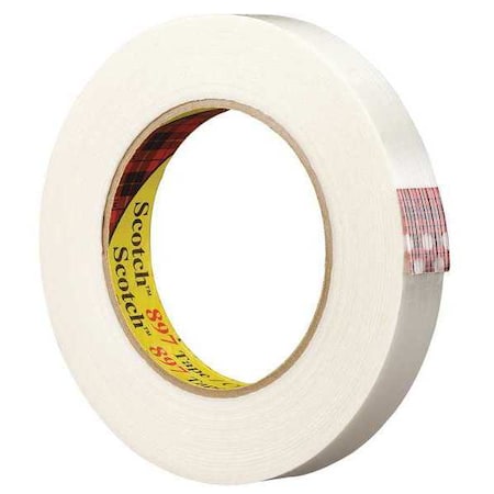 3M™ 897 Strapping Tape, 6.0 Mil, 2 X 60 Yds., Clear, 24/Case
