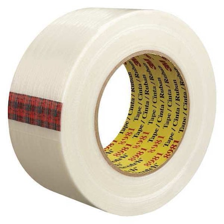 3M™ 8981 Strapping Tape, 6.6 Mil, 2 X 60 Yds., Clear, 24/Case