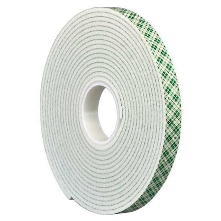 3M 4008 Double Coated Foam Tape 11 X 5yd, White, 1/8 Thick