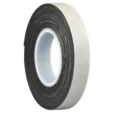 3M 4462B Double Coated Foam Tape 4 Circle, Black, 100PK