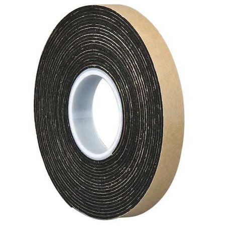 3M 4496B Double Coated Foam Tape 2.5 Circle, Black, 100PK