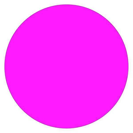Inventory Circle Labels, 1/2, Fluorescent Pink, 500 Labels/Roll