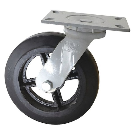 Mold-onCasters,WideSwivel,Rubber,6