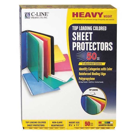 Sheet Protector,2,Assorted,PK50