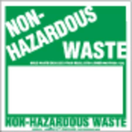 NonHazardous Waste Label H Bx Vynl,PK100