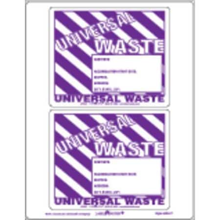 Universal Waste Label, Unruld, Pk25