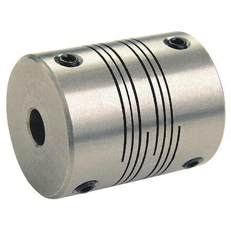 Motion Control Coupling,4 Beam,3mmx3/32,303 SS,OD 0.500,L 0.750