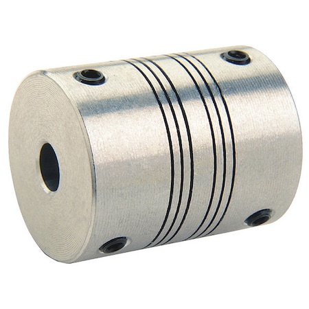 Motion Control Coupling,4 Beam,8mmx5/16,Aluminum,OD 1.000,L 1.250