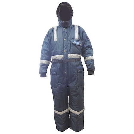 Reflective Insulated Hooded Coverall,XL