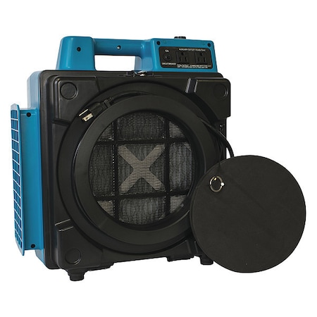 1/2 HP, 550 CFM, 2.8 Amps, 5 Speed HEPA Mini Air Scrubber With Built-In Power Outlets And 3-Stage Filter System