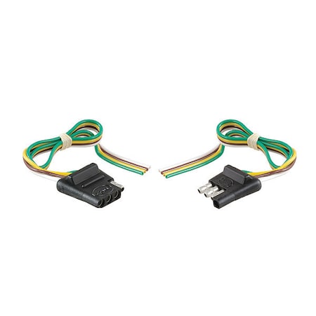 Flat 4-Way Connector Plug/Socket,58304