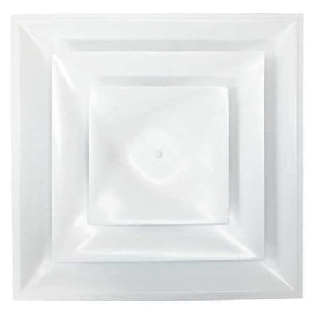 14 In Square 3 Cone Ceiling Diffuser, White