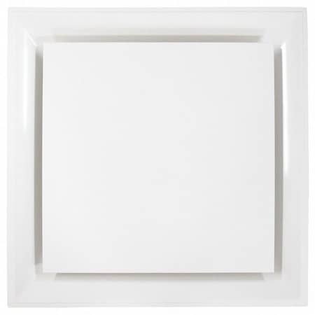 14 In Square Square Plaque Ceiling Diffuser, White