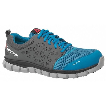 Size 10 Men's Athletic Shoe Alloy Work Shoe, Blue/Gray