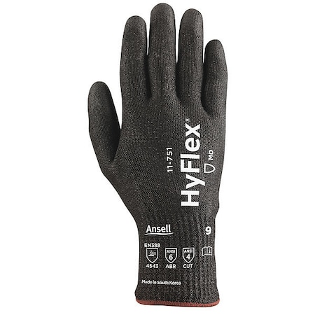 Cut Resistant Coated Gloves, A4 Cut Level, Polyurethane, 10, 1 PR
