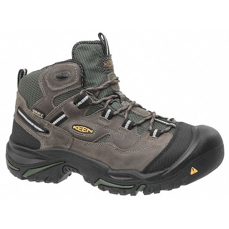 Size 12 Men's Hiker Boot Steel Work Boot, Gray