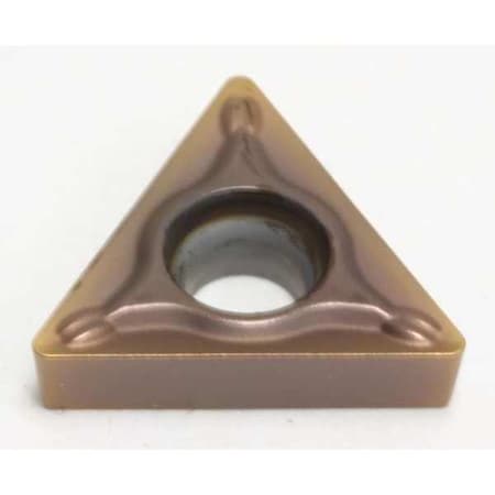Triangle Turning Insert, Triangle, 3/8 In, TCMT, 0.0156 In, Carbide