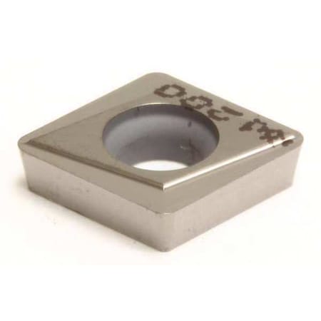 Diamond Turning Insert, Diamond, 3/8 In, CPGT, 80  Degrees, 1/32 In, Cermet