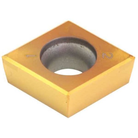 Diamond Turning Insert, Diamond, 3/8 In, CCGT, 80  Degrees, 1/32 In, CBN