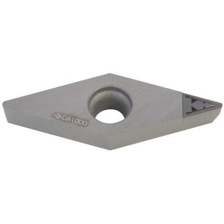 Diamond Turning Insert, Diamond, 1/4 In, VCMT, 35  Degrees, 1/64 In, PCD