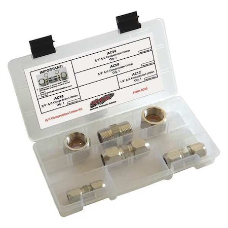 Compression Fitting Kit,SAE,4 Pieces