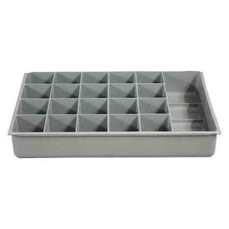 Compartment Drawer Insert With 21 Compartments, Polypropylene, 3 H X 18 In W