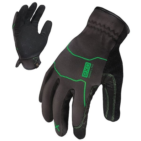 Mechanics Gloves, XL, Black/Grey, Single Layer, Stretch Nylon