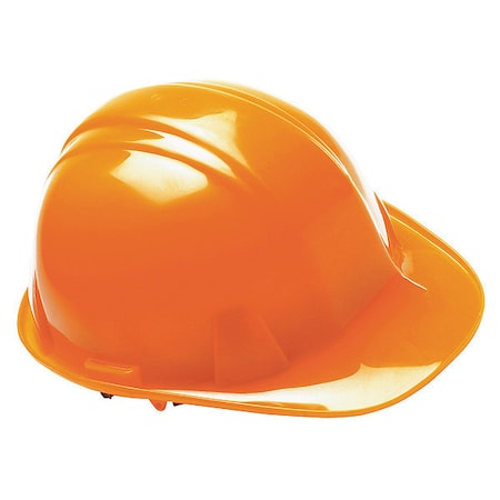 Front Brim Hard Hat, Type 1, Class E, Ratchet (4-Point), Hi-Vis Orange