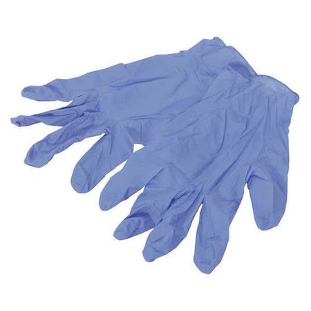 Disposable Gloves, Nitrile, Powder Free, Blue, L, 4 PK